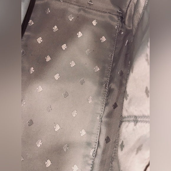 Kate Spade Large 3 tone leather handbag. Baby Lilac, Navy & White. EUC. - Picture 10 of 15